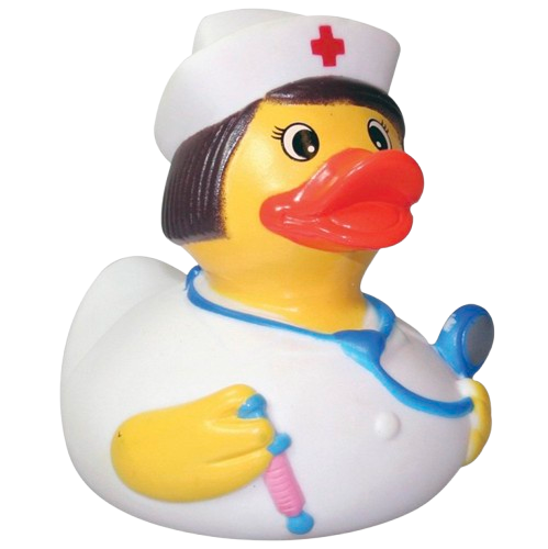 Gumená kačička sestrička brunet.